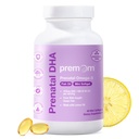 Premom Prenatal DHA Ulei de pește: Trigliceride Omega 3 cu 470mg DHA, 200mg EPA + 400 UI VIT D3 Supliment - Suport pentru fertilitate pentru femei - Global Sursate de pește sălbatic capturat