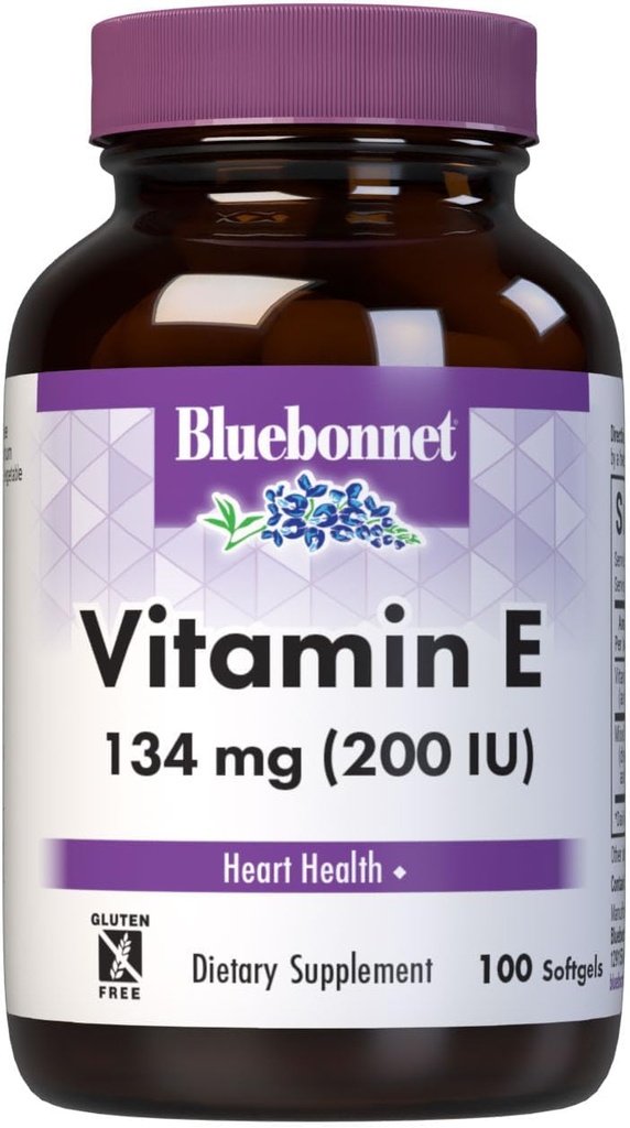 BlueBonnet Vitamina E 200 UI Softgels mixte, 100 Conte