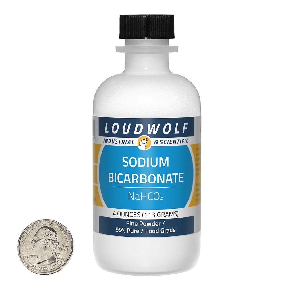 Bicarbonat de sodiu/ Pulbere fină / 4 Ounces / 99+% Grad alimentar pur
