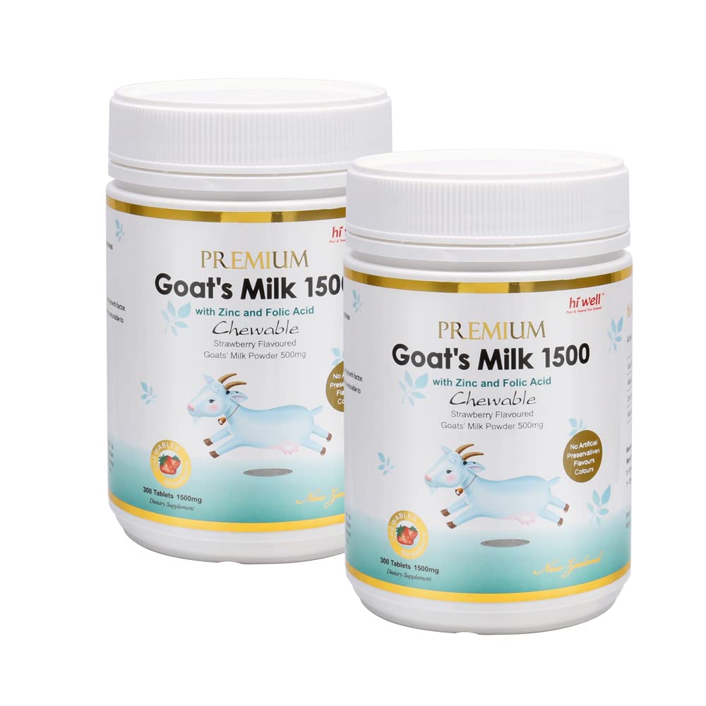 (Pachet de 2) Bună lapte de capră Premium 1500 300Tablets căpșuni