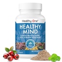 Minte sănătoasă - sigură pentru adolescenți - Ceață cerebrală - Funcția cognitivă - Concentrare - Focalizare - Optimizare neurală - Mood - Ginkgo Biloba - Ginseng - Rhodiola - Bacopa - Gotu Kola - Ceai verde - 60 Conte