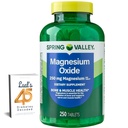 Spring Valley Magneziu 250mg 250 Conte, Bone & Muscle Health, Cel mai bun supliment de magneziu pentru femei, Supliment alimentar Bundle cu Lual 45 Diabet zaharat decodat