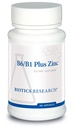 Biotice de cercetare B6 B1 Plus Resurse de zinc Forme active de vitamine B, 5mg de forma extrem de biodisponibil de zinc, SIDA în activitate de peste 300 de enzime diferite de zinc Dependent 90 capsule
