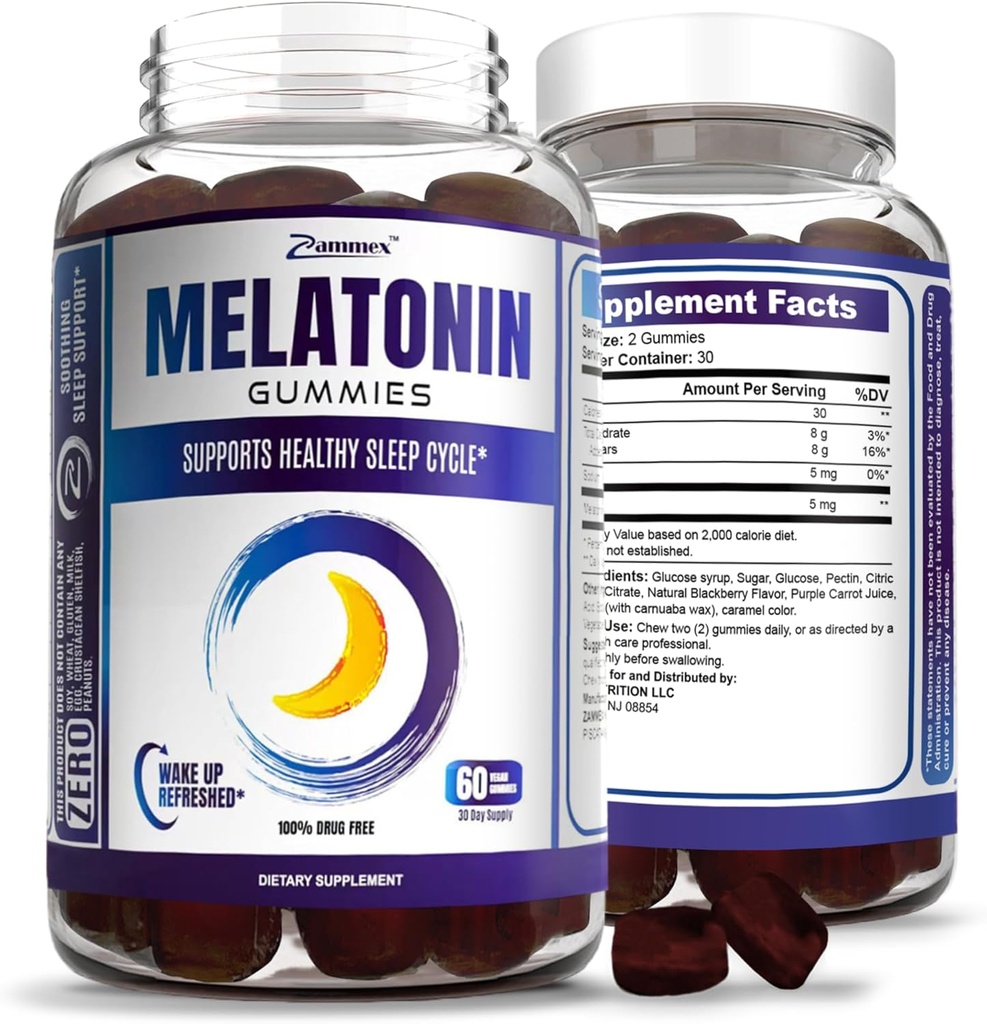 Zammex Melatonin Gummies 5mg 
