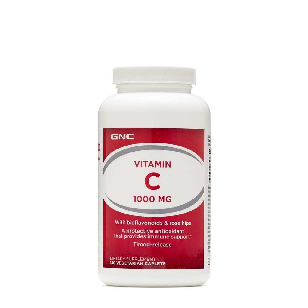 GNC Vitamina C 1000 cu Bioflavonoids și Rose Hips Timed eliberare 180 comprimate