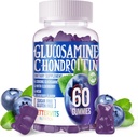 Glucosamine Chondroitin Gummies cu MSM & Elderberry Extra Force - Suport comun, Supplement de suport imun antioxidant pentru adulți, Bărbați și femei.60 Gumme de afine