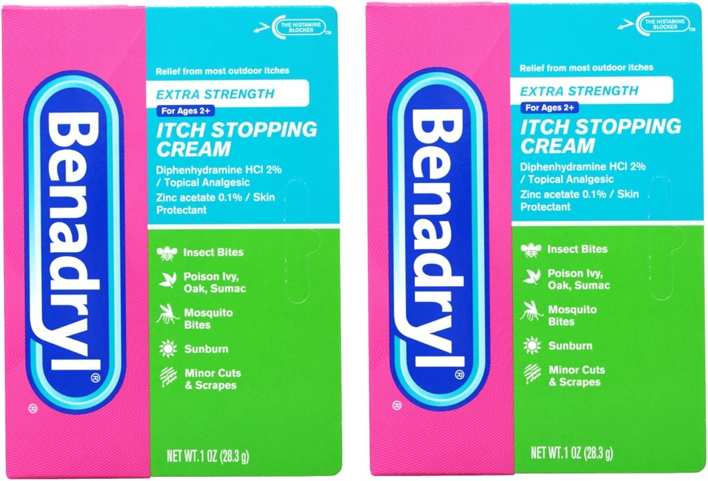 Benadryl Extra Putere Anti Mâncărime 1 Tub Oz (Pachet de 2)
