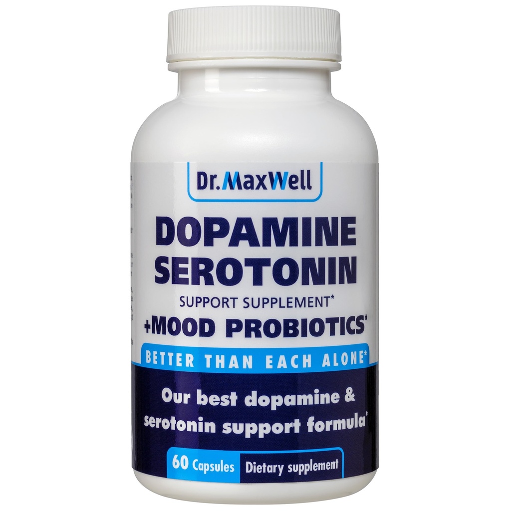 Suplimente serotonina si dopamina cu probiotic de stare de spirit, 5in1 suport pentru (1) Dopamina (2) Serotonina (3) Mood (4) Relaxare (5) Focus & Brain, 60 Capsule