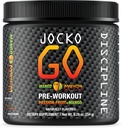 Jocko Fuel Pre Workout Powder cu L-Citrulline, Nootropic & Cafeina pentru rezistenta si rezistenta - Keto, Low Sugar Blend pentru rulare la distanta, Ciclism, Jiu Jitsu - 30 Serviri (Mango)