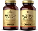 Seleniu Solgar-Free 200 mcg - 250 comprimate, Pachet de 2 - Suporturi Antioxidant & Sistem Imun - Non-GMO, Vegan, Gluten Free, Dairy Free, Kosher - 500 Serviri totale