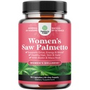 Putere suplimentara Saw Palmetto pentru femei 500 mg - DHT Blocker pentru femei 30 zile de aprovizionare - Vitamine de par pentru pierderea parului supliment - Saw Pure Palmetto Extract capsule cu Maca Root & Biotina - 90 capsule