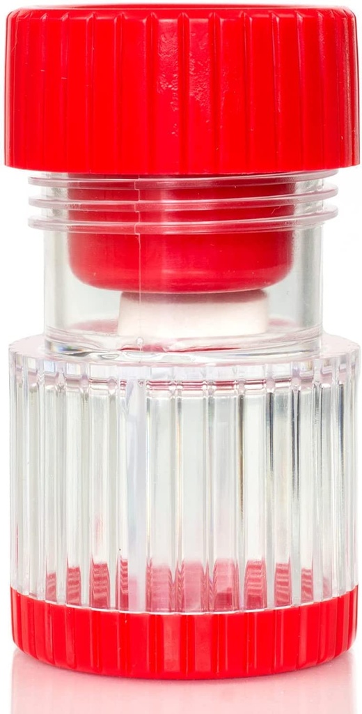 HealthSmart Pill Crusher și Grinder, Crushes vitamine și tablete, deține până la 2 pastile, cu grips ergonomice, roșu
