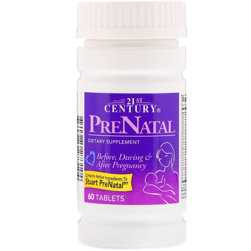 21st Century Vitamins PreNatal Multivitamine Tabs, 60 ct