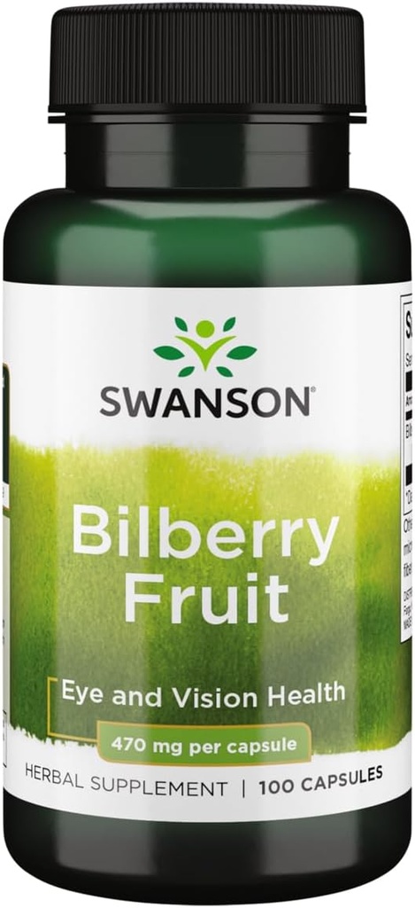 Swanson Bilberry Fruit 470 Milligrams 100 Capsule