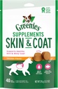 GREENIES Skin & Coat Suplimente alimentare cu ulei de pește & Omega 3 acizi grași, 40-cont de pui-Flavor Chews moale pentru câini adulți de toate dimensiunile