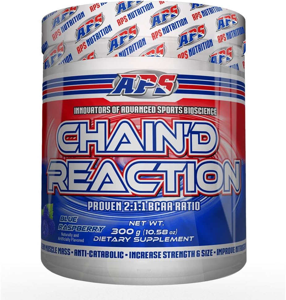 Lanț'd Reacție - Ultimate BCAA Aminoacid de recuperare Ajutor pentru creșterea musculară, zmeură albastră, 300 Gram