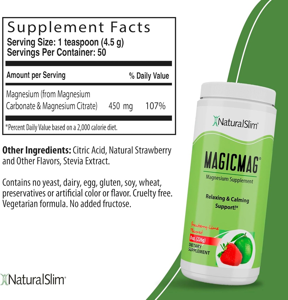 NaturalSlim Magicmag Pure Magneziu Citrate Powder 
