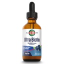 KAL Ultra Biotin 10000mcg DropIns, Picături de biotină lichid, Suplimentul de creștere a părului, Potență ridicată Vitamina B7, păr sănătos, piele, unghii și suport energetic, Aroma de Berry amestecat naturale, Approx. 59 Serv, 2oz