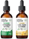 Stingător sălbatic și organic Root Root Tinctură 2 fl oz & Acid uric Cleanse Tincture 2 fl oz