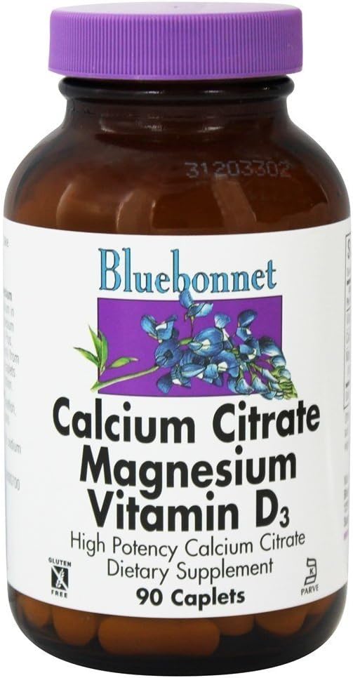 Citrat de calciu Magneziu Plus Vitamina D 90 Capace - Bluebonnet