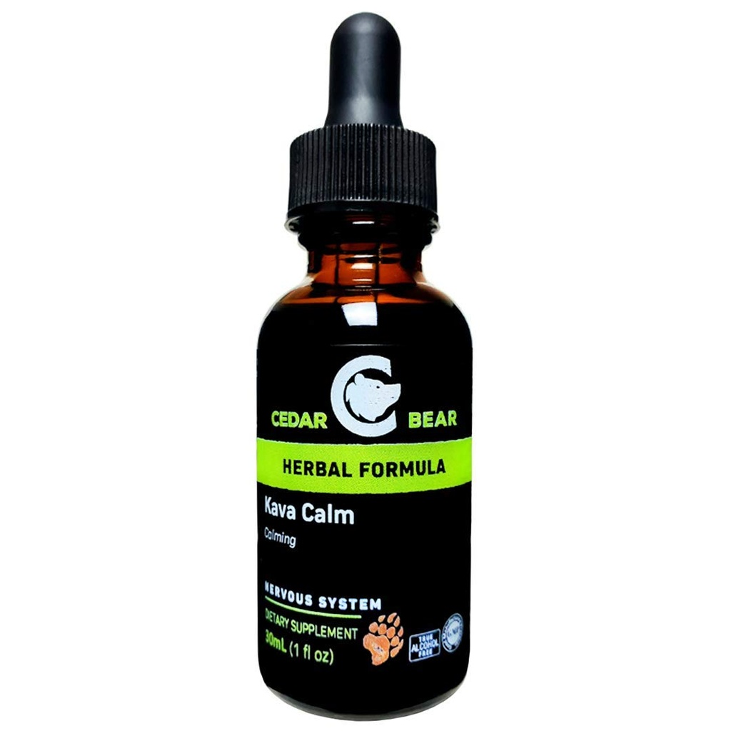 Cedar Bear Kava calma un supliment de plante lichid care sustine sistemele Nervos Central si Digestive 1 FL Oz