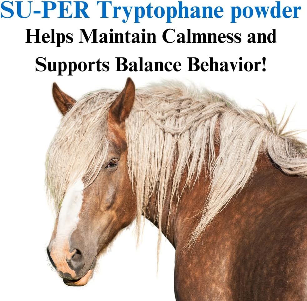 SU-PER Tryptofan Horse calmant Supliment - Mentine calmul si sustine comportamentul echilibrat - 2.5 Lire, (2 ambalaj)