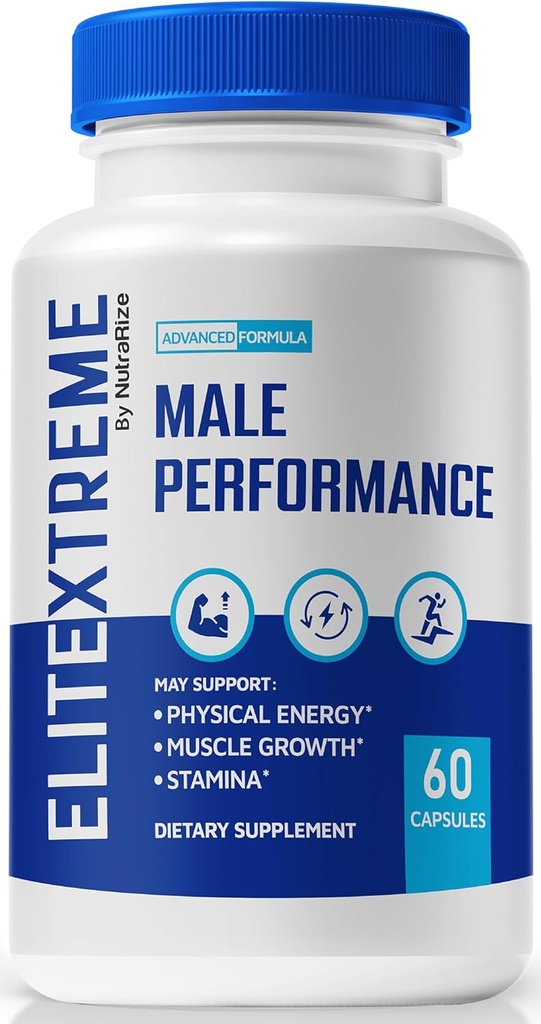 EliteXtreme Supliment masculin, EliteXtreme Man Pastile, Toate capsulele naturale dietetice pentru bărbați, 1200 MG Multivitamine pentru sănătate generală, Elite Xtreme Recenzii (60 capsule)