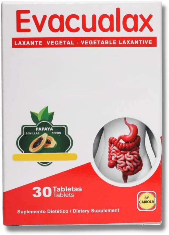 Senna Laxative Tablete - Laxative vegetale naturale cu Senna Leaf, Prune & Papaya Seed - Herbal Stool Softener pentru terapie constipație, suport digestiv, Postpartum & Travel - 30 comprimate