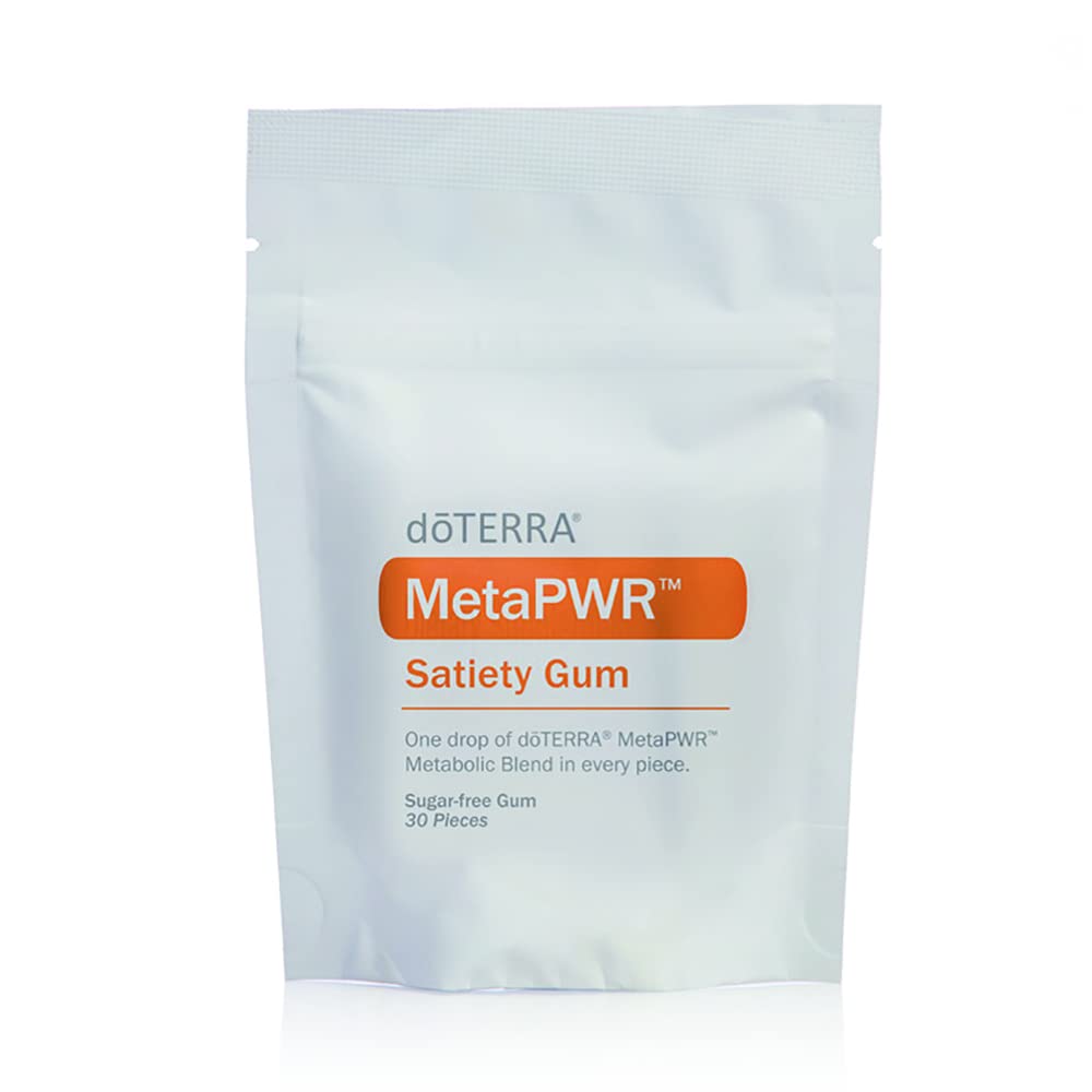 DoTERRA MetaPWR Guma de satetate pentru a promova mâncăruri mentoase și controlul apetitului - ajută Curb Cravings - 30 piese