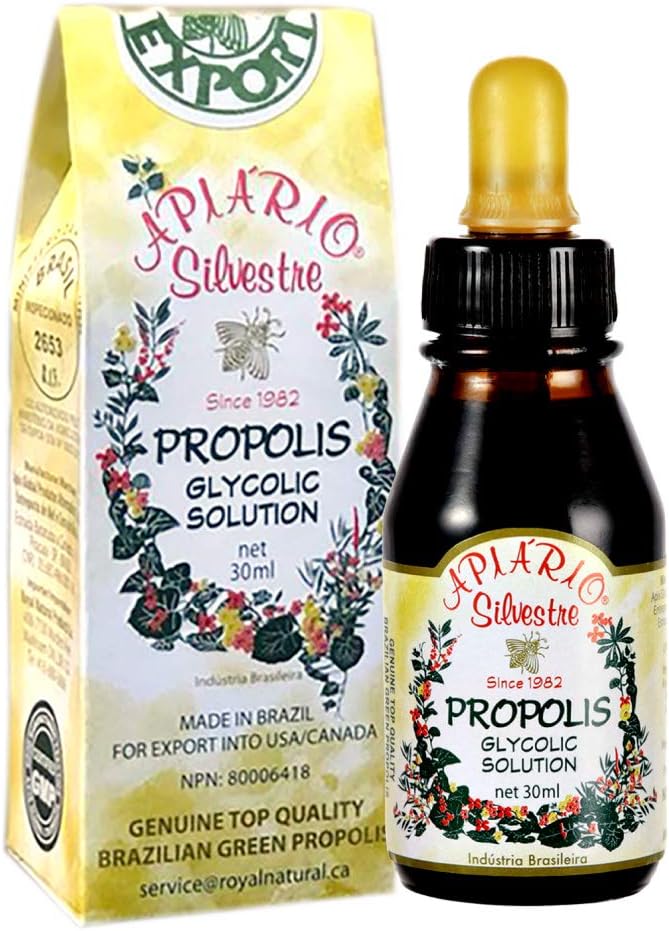 Extract brazilian Green Propolis Glicolic - Immune Booster/Sore Throat/Oral Care/Antioxidant/CardioHealth - Importat din São Paulo, Brazilia - 1 flacon