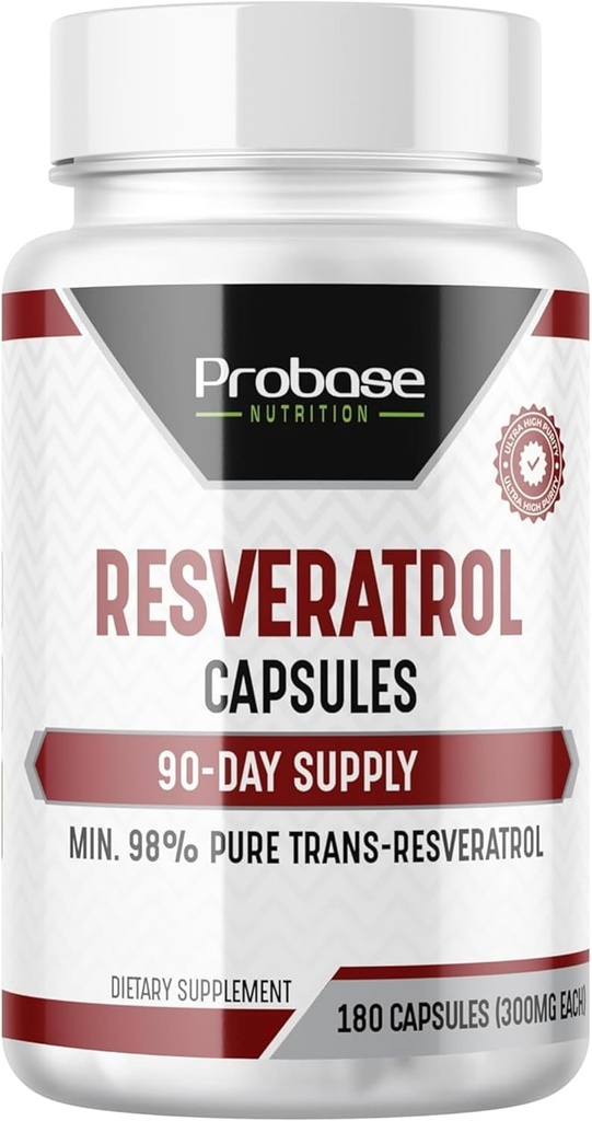 Capsule de înaltă potenţă Resveratrol Peste 98 Procent Trans Resveratrol Antioxidant şi sănătos în vârstă 90 zile aprovizionare 180 capsule