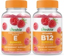 Vitamina viata E + vitamina B12, Gume Bundle - mare Tasting, Supliment de vitamine, gluten gratuit, OMG gratuit, Gummy masticabil