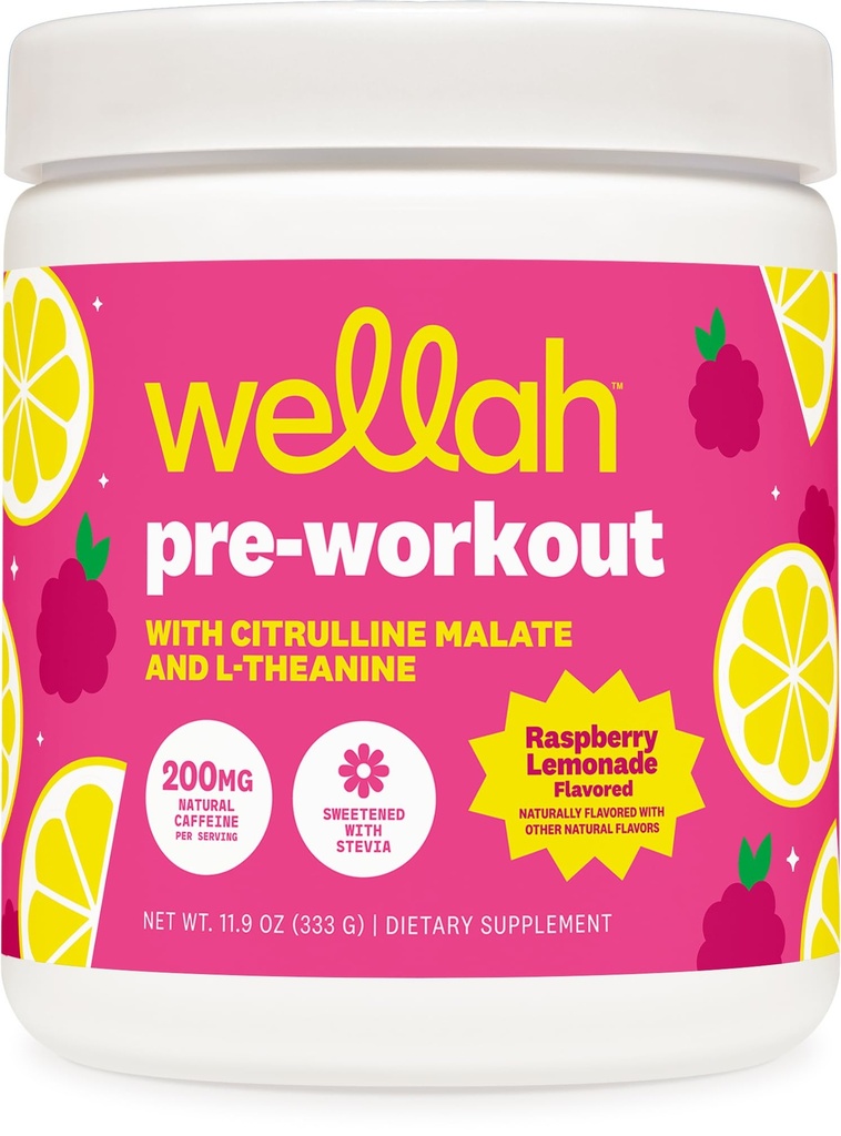 Wellah Get-Going pre-Working Drink Mix (Raspberry Lemonade aroma, 30 Servings)