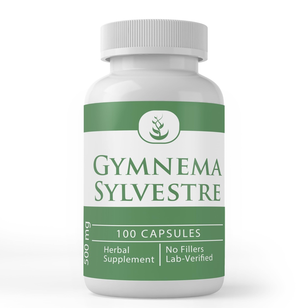 INGREDIENTE ORIGINALE Pure Gimnema Sylvestre, (100 capsule), întotdeauna pure, fără aditivi sau Fillers, Lab verificate