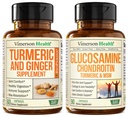 Suplimentul Turmeric și Root Ginger Suplimentul comun de sprijin & Glucosamină Chondroitin MSM și Suplimentul Turmeric