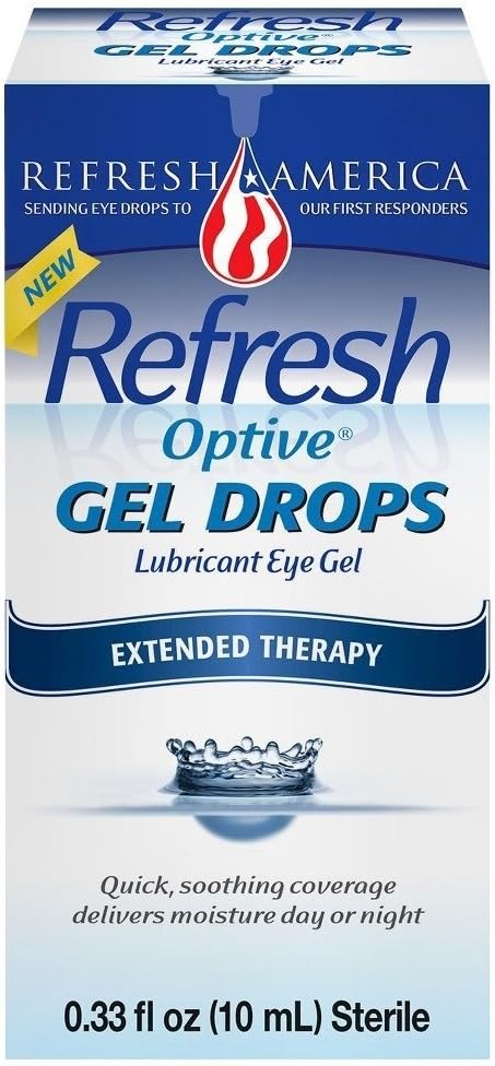 Reîmprospătează picăturile Optive Gel 0.33 Fl Oz (10 ml) per flacon - 2 flacoane