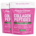 Colagen Peptides Powder - Proteină hidrolizată (tip I & III) - Enzime digestive - Keto Colagen Powder for Women & Men - Hair, Skin, Joints & Workout Recovery Aid - Grass Fed, Non-GMO - Două ambalaje