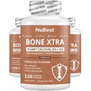 Bone Xtra - Vegan Bone Putere Formula pentru oase mai puternice, pe bază de plante Calciu de la Marine Algae, Vitamine D3, Vitamina K2, Magneziu, Fosfor & Mai mult pentru adolescenti, Adulti - 3 luni de aprovizionare 