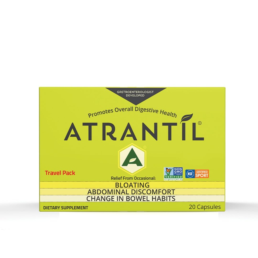 Atrantil Travel Pack (20 Număr): Blooting, Discomfort abdominal, și Schimbarea în Obiceiurile Bowel
