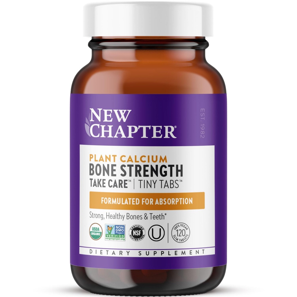 Supliment nou Capitol Calciu - Concentraţie osoasă File mici Calciu organic cu magneziu, vitamina D3+K2, 70+ Minerale de urmărire pentru sănătatea oaselor, Gluten gratuit, uşor de înghiţit - 120 ct