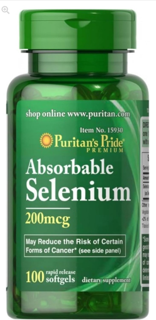 Puritani Pride Seleniu 200 mcg Tablete, 100 Conte