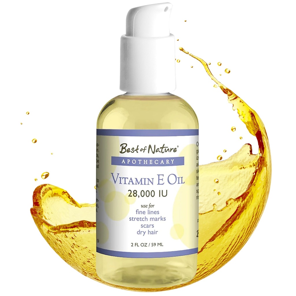 Cel mai bun de Nature Vitamina E ulei 28.000 UI, Unscented Moisturizer cu nucă de cocos fracţionate - Deteriorare Formula de reparare pentru păr, piele, faţă, mâini