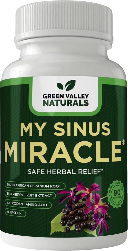 GREEN VALLEY NATURALS My Sinus Miracle Herbal Supplement, 90 capsule (1)