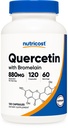 Nutricost Querbetin cu Bromelain, 880 mg Querbetin + 165 mg Bromelain Per Serving, 120 capsule, 60 Servings (2 Caps Per Serving) - Vegetarian, Non-GMO & Gluten Free