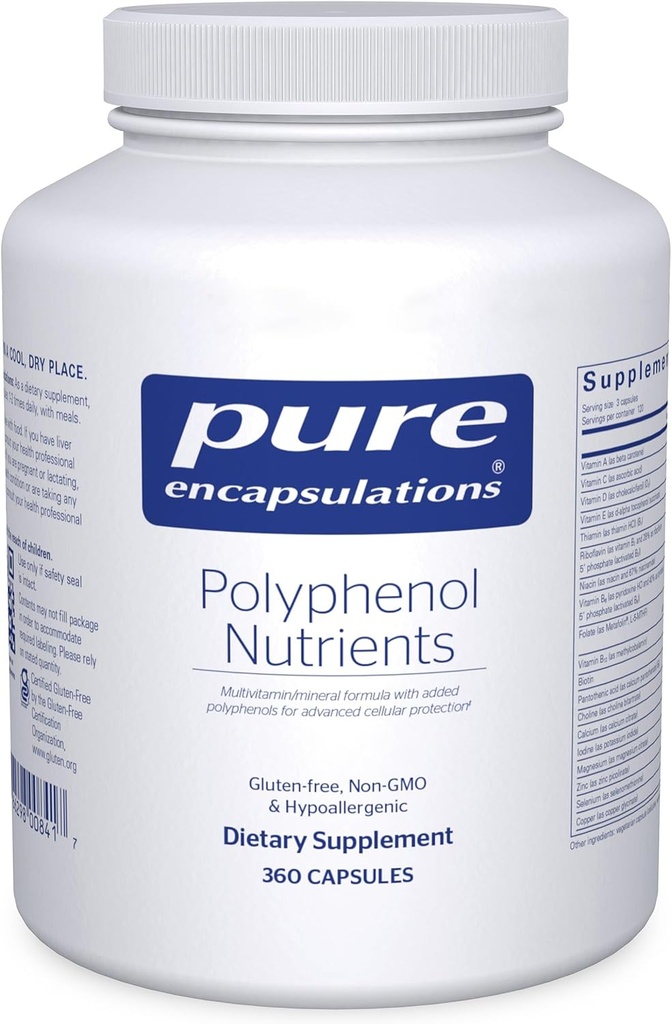 Pure Encapsulations Polyphenol Nutrients | Hypoallergenic Nutrient Dense Multivitamin/Mineral Formula | 360 Capsules
