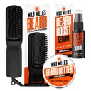 Wild Willies Barbă Kit de îngrijire: Încălzire barbă îndreptat pentru bărbați, unt de barbă, ser de creștere și barbă - Ultimate Grooming Tool Set, Barbă Balsam, Hydrating Ser, Hot Comb Beard Brush pentru utilizare zilnică