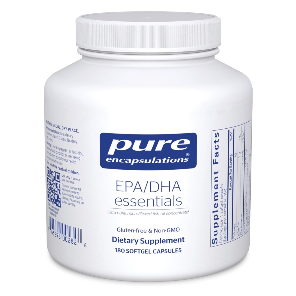 Encapsulations Pure EPA/DHA Essentials - Fish Oil Concentrat Supplement to Supplement Cardiovascal Health - Premium EPA & DHA Supplement with Omega 3 - 180 Softgel Capsule