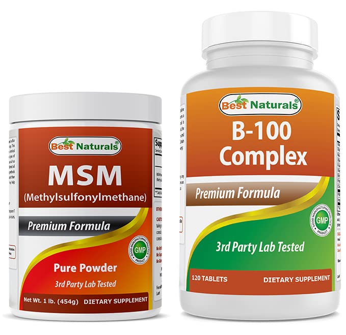Cele mai bune naturale MSM pulbere & B-100 Complex