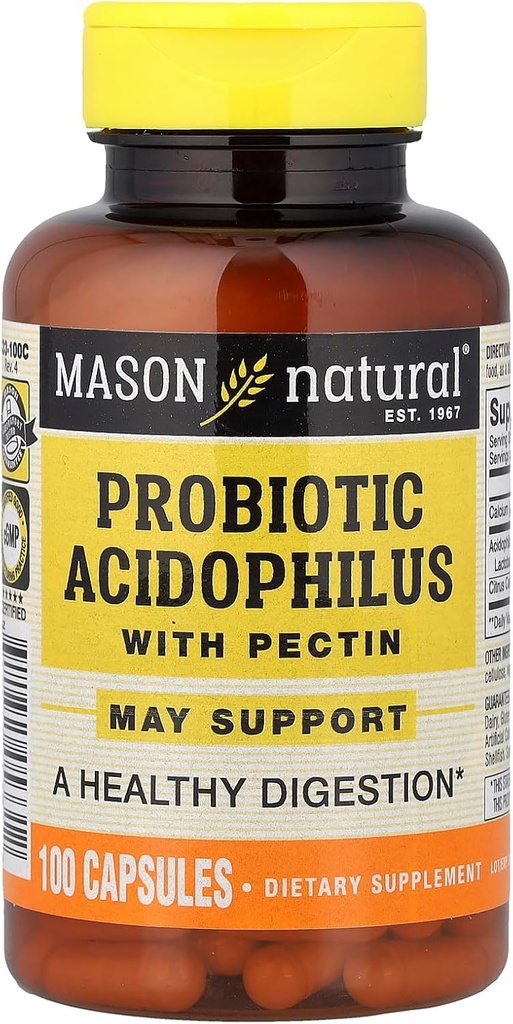 MASON NATURAL Acid biotic cu pectină, 100 capsule