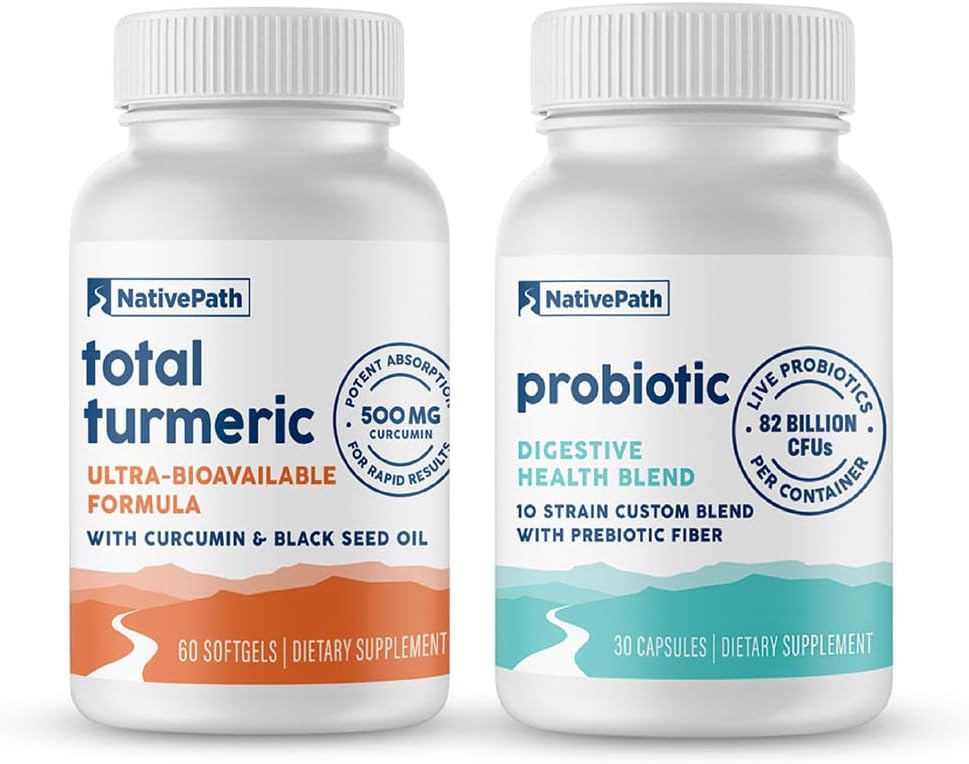 NativPath ia împreună Bundle, Probiotic și Turmeric 30 serviri